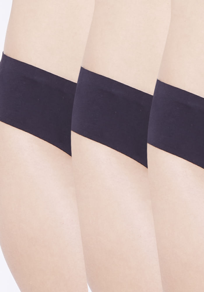 Pack 3 Culotteless Algodón Elasticado Black