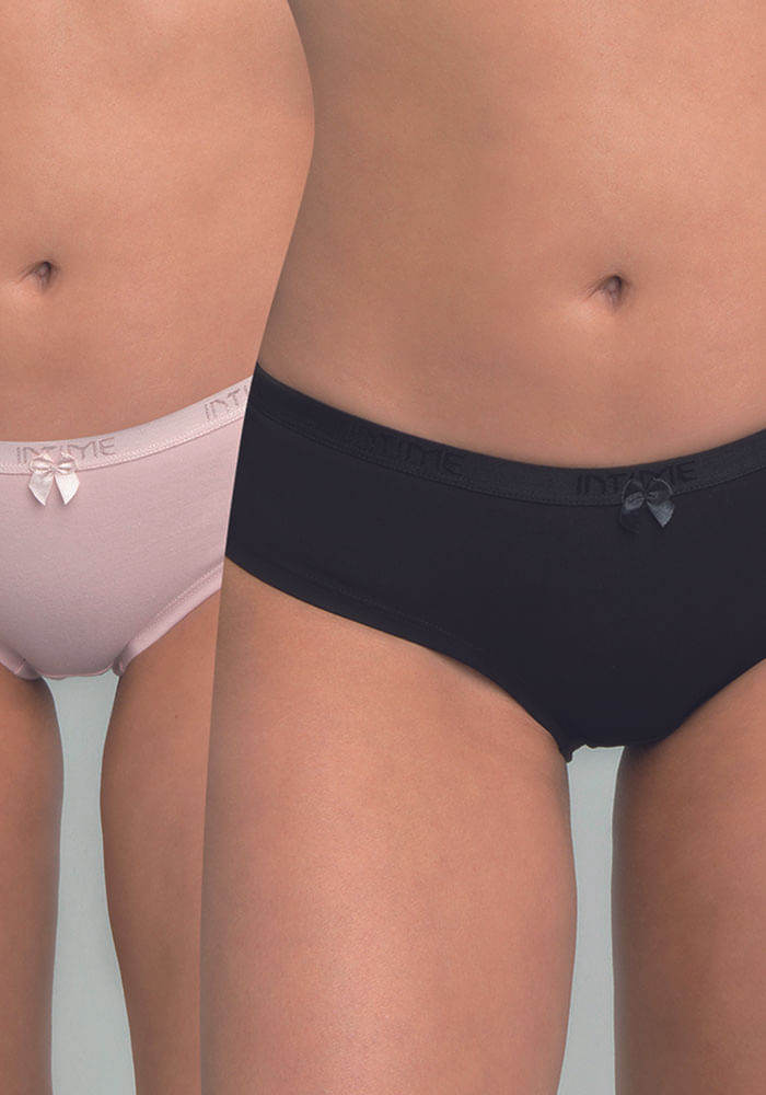 Pack 2 Pantaleta Algodón Elasticado Rosado