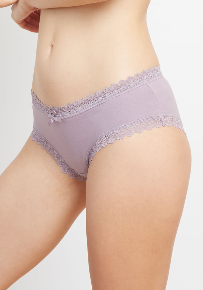 Pack 3 Pantaleta Algodón Elasticado Lavanda