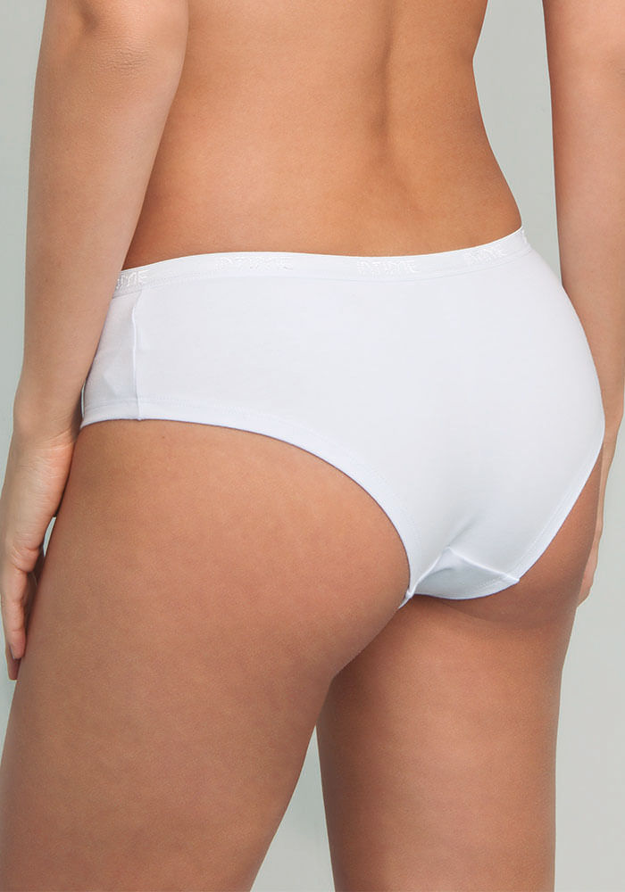Pack 2 Pantaleta Algodón Elasticado Blanco