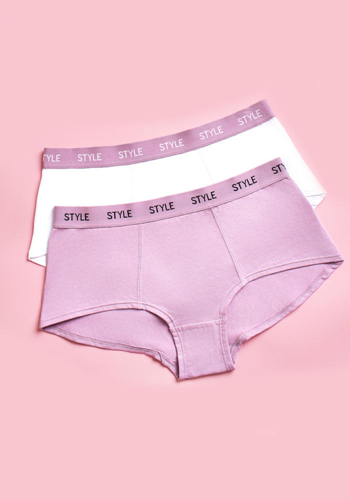 Pack 2 Pantaleta Bóxer Morado
