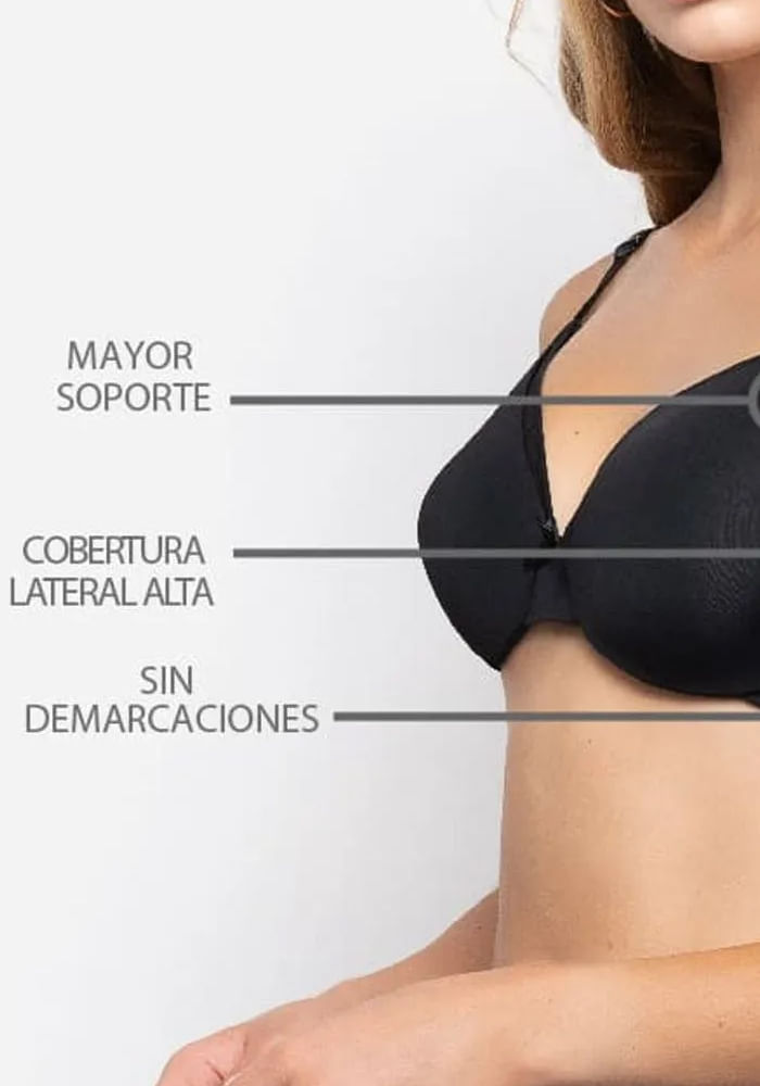 Sostén Copa B con Soft Microfibra Powernet Negro
